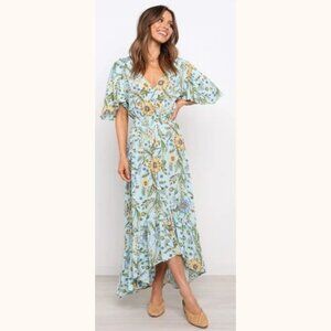 NWT Abel the Label Hi-Low Osaka Floral Dress XS
